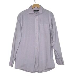 Lauren Ralph Lauren Dress Shirt 16.5 34/35 Pink Slim Fit‎ Stretch Non Iron Check